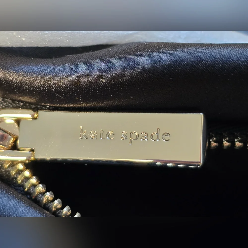 NWT Kate Spade Anya‎ Satin Shoulder Bag Crystal Chain Strap